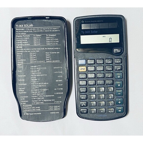 Texas Instruments TI-36X Solar Scientific Calculator w/ Cover Working - Picture 1 of 8